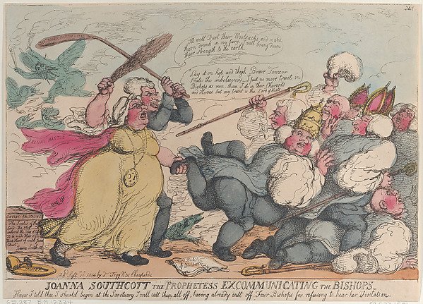 Thomas Rowlandson, Joanna Southcott the Prophetess Excommunicating the Bishops