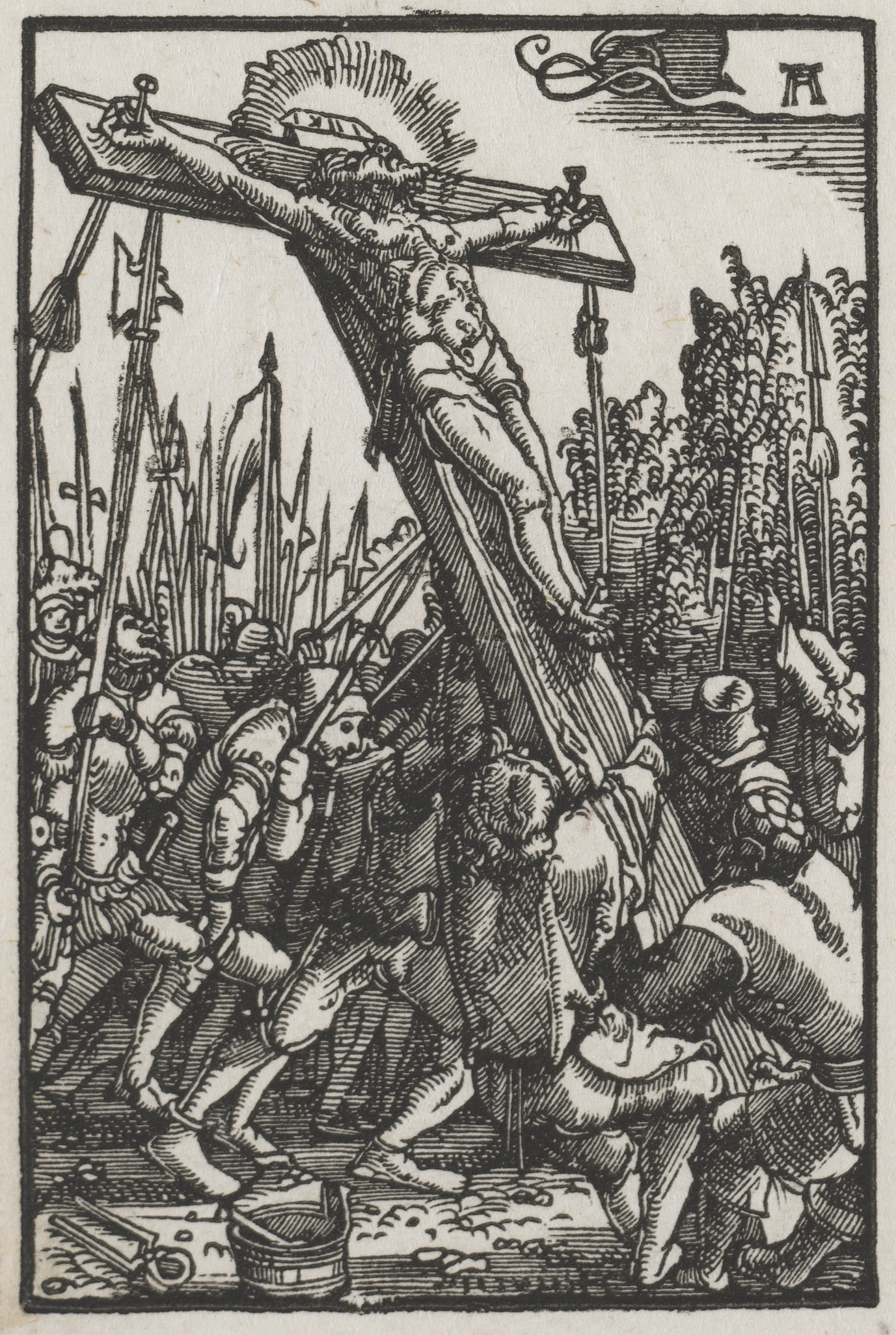 Albrecht Altdorfer, The Fall and Redemption of Man:  The Raising of the Cross