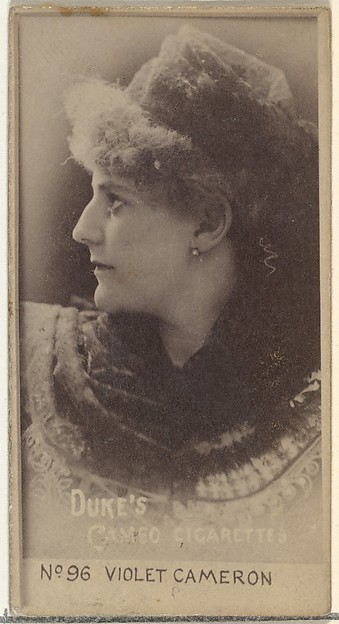 W. Duke, Sons & Co., Card Number 96, Violet Cameron, from the Actors and Actresses series (N145-4) issued by Duke Sons & Co. to promote Cameo Cigarettes