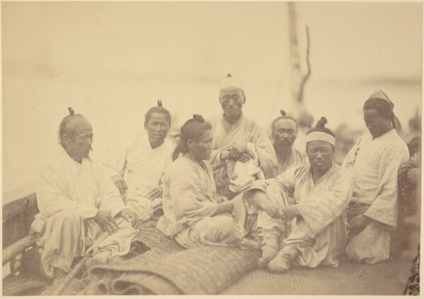 Felice Beato, [Group of Korean men]