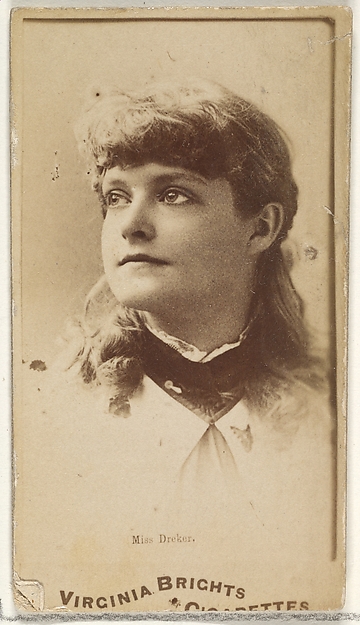 Allen & Ginter, Miss Dreker, from the Actors and Actresses series (N45, Type 1) for Virginia Brights Cigarettes