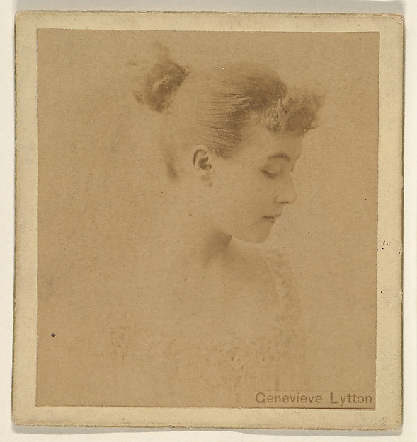 Kinney Brothers Tobacco Company, Genevieve Lytton, from the Actresses series (N246), Type 2, issued by Kinney Brothers to promote Sporting Extra Cigarettes