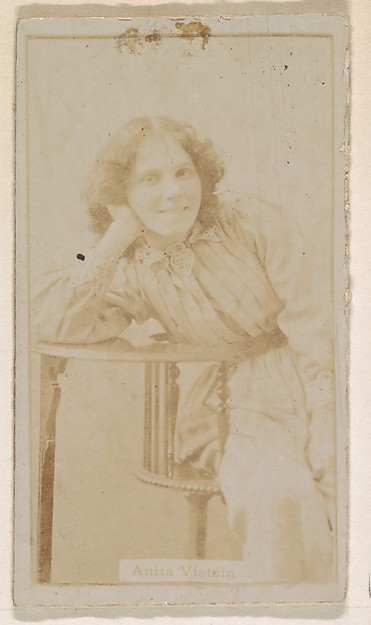 Kinney Brothers Tobacco Company, Anita Vistain, from the Actresses series (N245) issued by Kinney Brothers to promote Sweet Caporal Cigarettes
