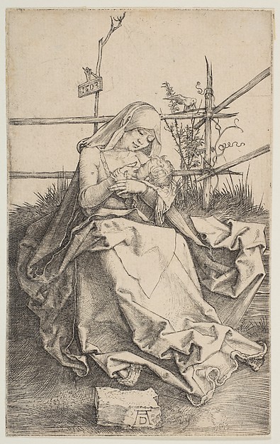 Albrecht Dürer, Virgin on a Grassy Bench