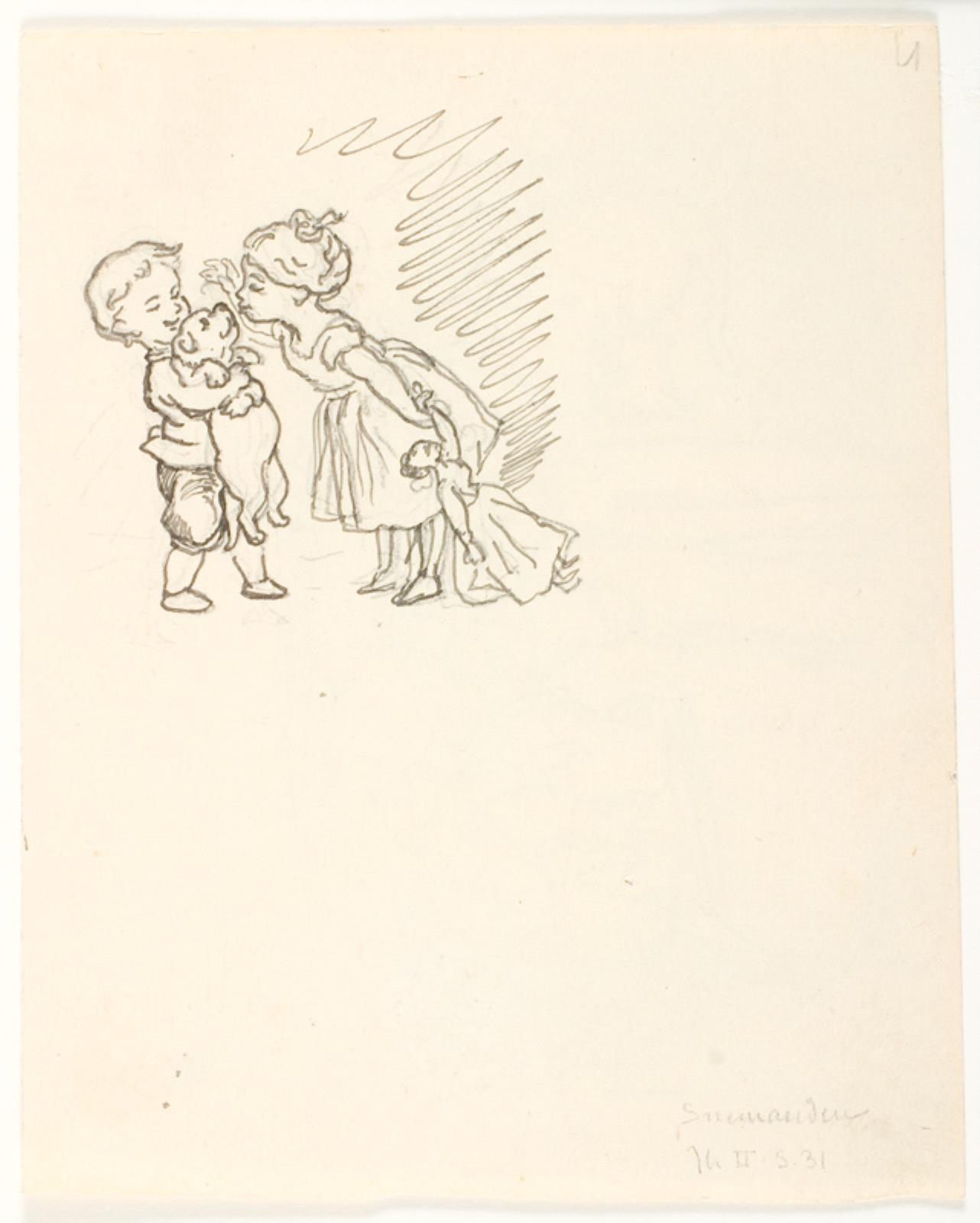 Lorenz Frølich, Illustrationsudkast til H.C. Andersen, Snemanden