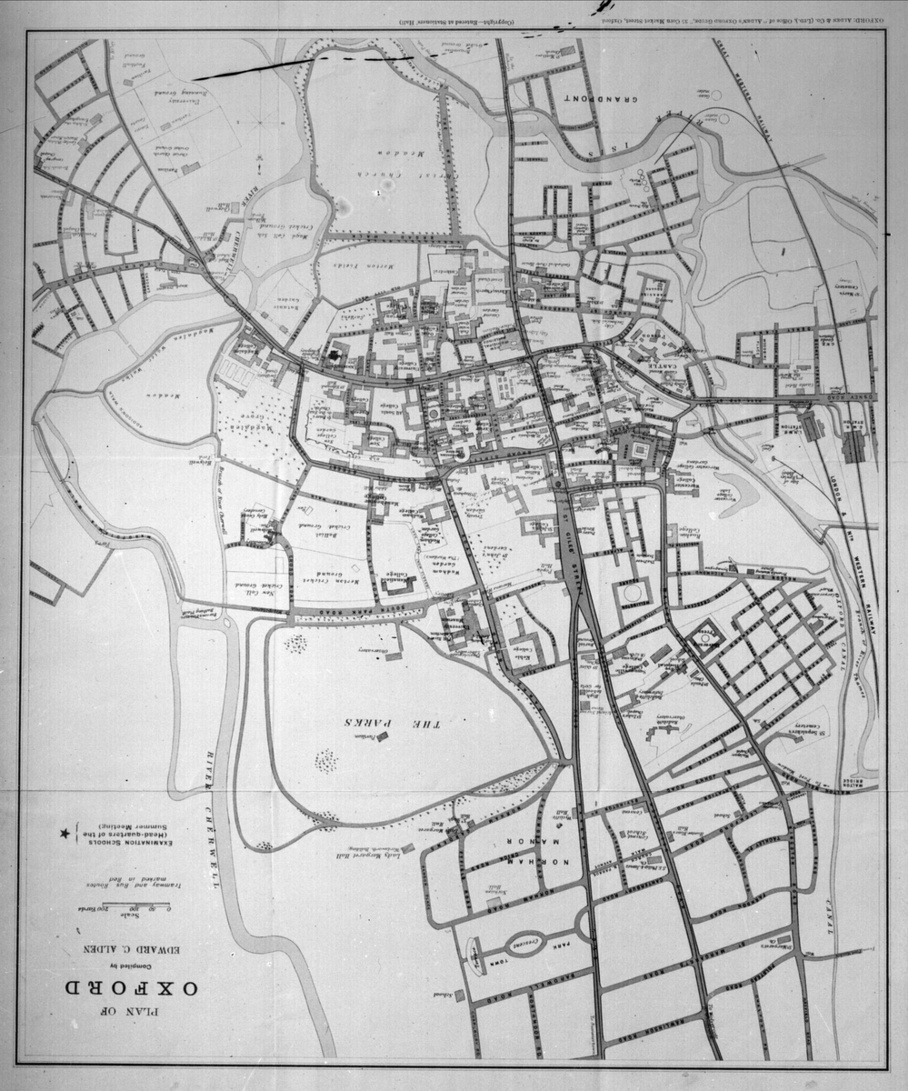 Gustav Borgen, Kart/Plan over Oxford.