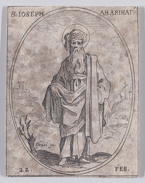 Jacques Callot, S. Félix, évêque de Metz (St. Felix, Bishop of Metz), February 21st, from "Les Images De Tous Les Saincts et Saintes de L'Année" (Images of All of the Saints and Religious Events of the Year)