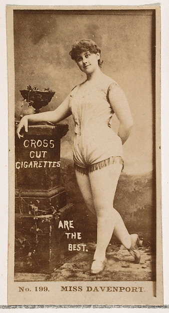 W. Duke, Sons & Co., Card Number 199, Fanny Davenport, from the Actors and Actresses series (N145-2) issued by Duke Sons & Co. to promote Cross Cut Cigarettes