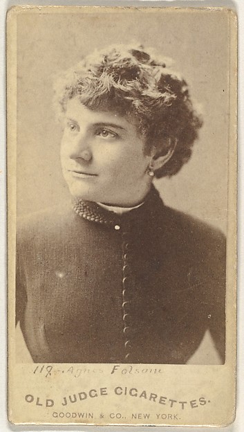 Goodwin & Company, Agnes Folsom, from the Actors and Actresses series (N171) for Old Judge Cigarettes