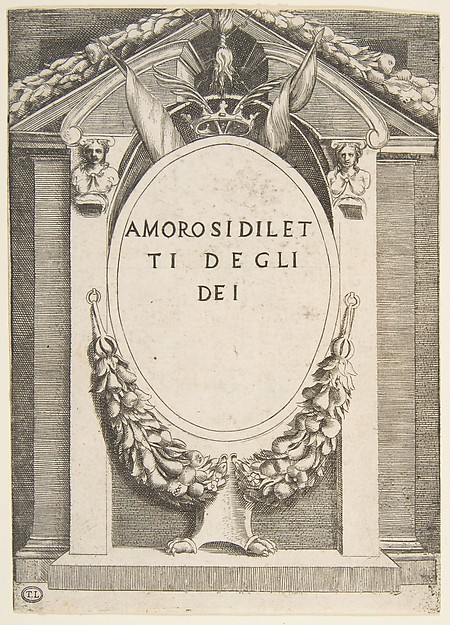 Giulio Bonasone, Title page from "The Loves of the Gods"