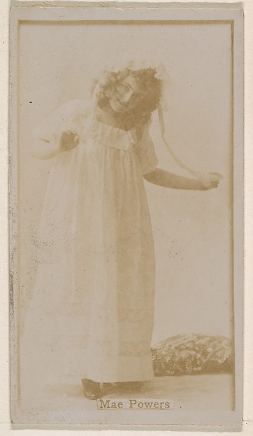 Kinney Brothers Tobacco Company, Mae Powers, from the Actresses series (N245) issued by Kinney Brothers to promote Sweet Caporal Cigarettes