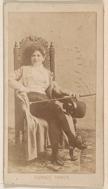 Kinney Brothers Tobacco Company, Miss Eunice Vance, from the Actresses series (N245) issued by Kinney Brothers to promote Sweet Caporal Cigarettes