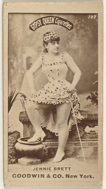 Goodwin & Company, Jennie Brett, from the Actors and Actresses series (N171) for Gypsy Queen Cigarettes