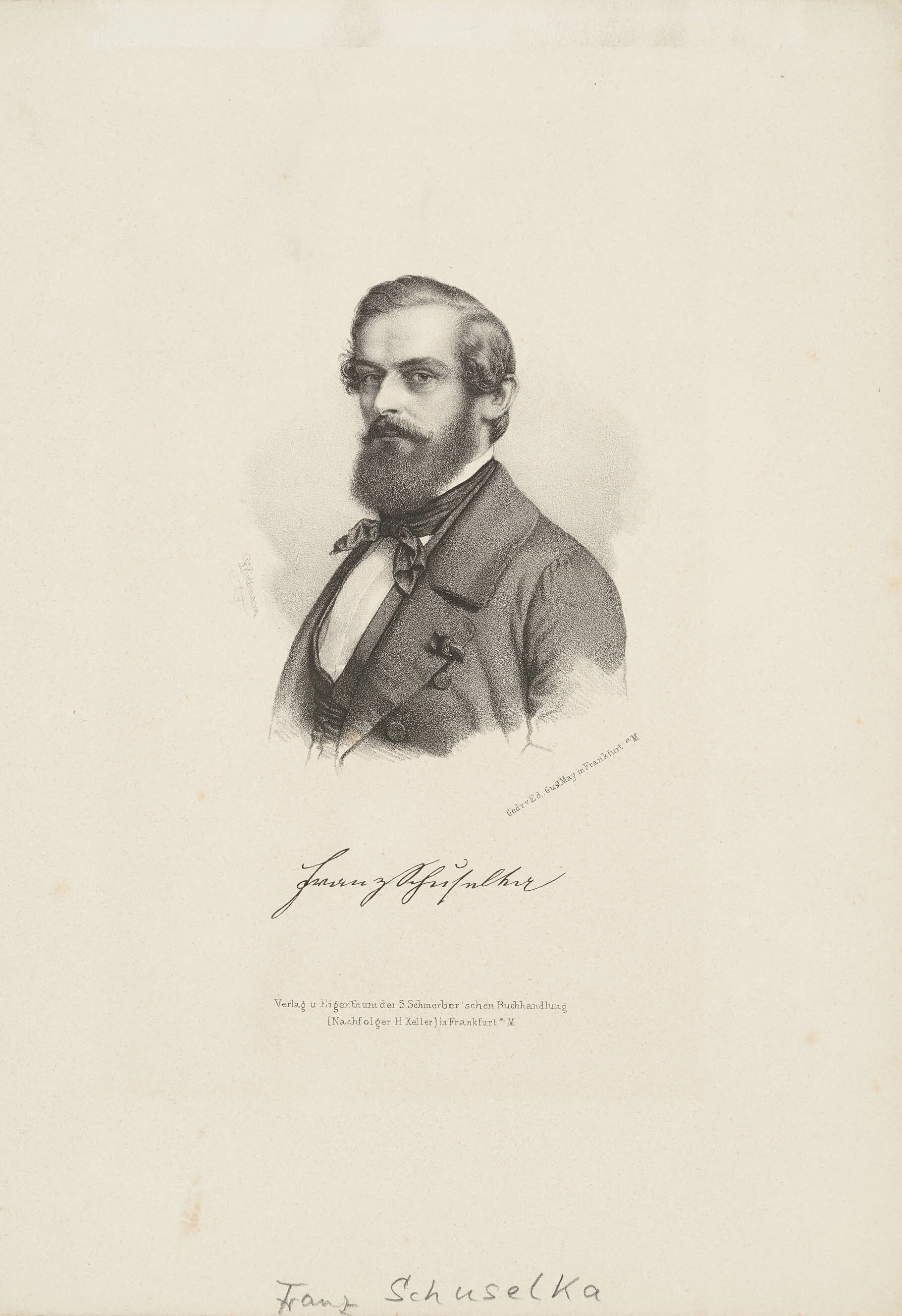 Fritz Hickmann, Bildnis Franz Schuselka
