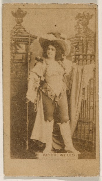 Kinney Brothers Tobacco Company, Kittie Wells, from the Actresses series (N245) issued by Kinney Brothers to promote Sweet Caporal Cigarettes