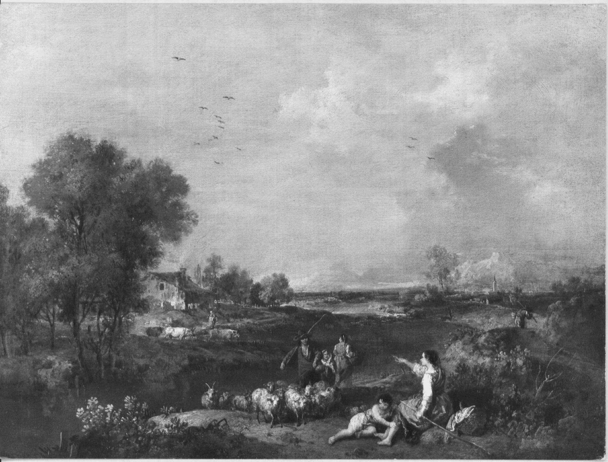 Francesco Zuccarelli, Landscape with a Shepherd and his Flock