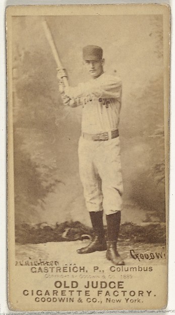 Goodwin & Company, Henry Carl "Hank" Gastright, Pitcher, Cleveland, from the Old Judge series (N172) for Old Judge Cigarettes