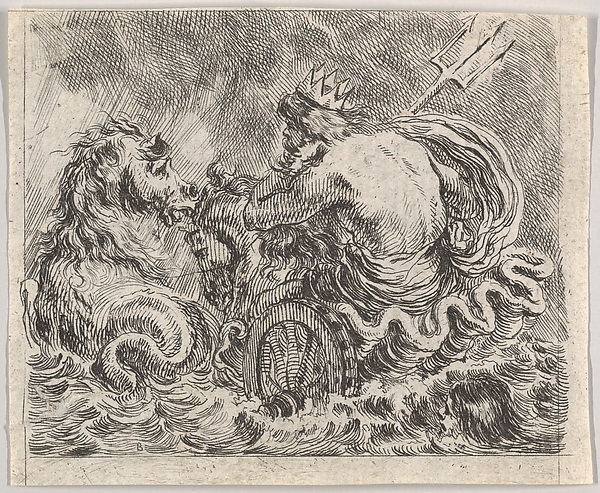 Stefano della Bella, Neptune, from "Game of Mythology" (Jeu de la Mythologie)