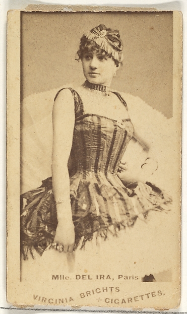 Allen & Ginter, Mlle. Del Ira, Paris, from the Actors and Actresses series (N45, Type 1) for Virginia Brights Cigarettes