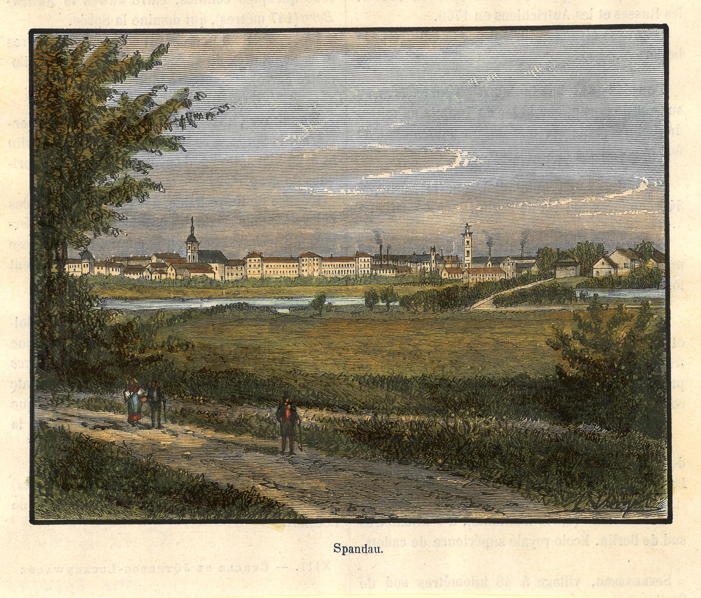 Narcisse Navellier, Berlin-Spandau: Stadtansicht von Südwesten