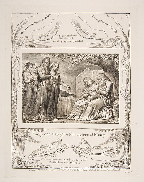 William Blake, Job accepting Charity