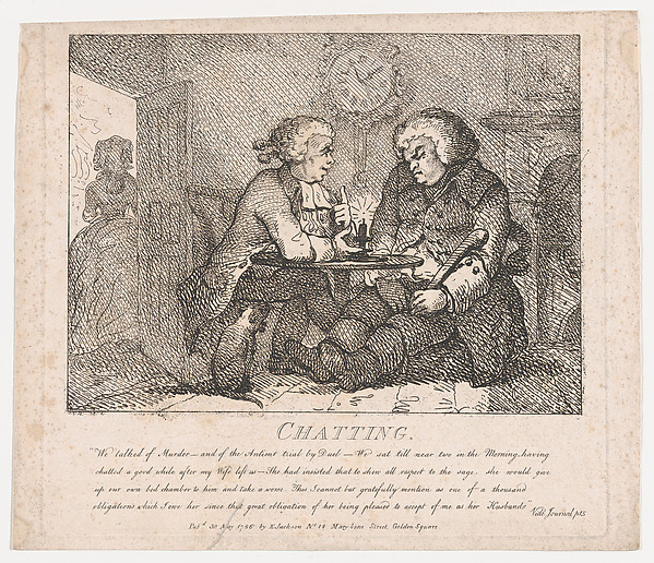 Thomas Rowlandson, Chatting (Picturesque Beauties of Boswell, Part the First)