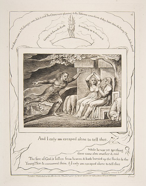 William Blake, The Messengers tell Job of his Misfortunes