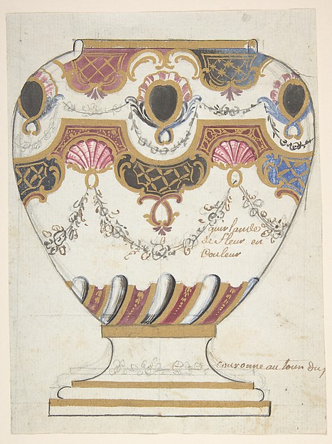 Anonymous, French, 19th century, Design for a Porcelain Vase
