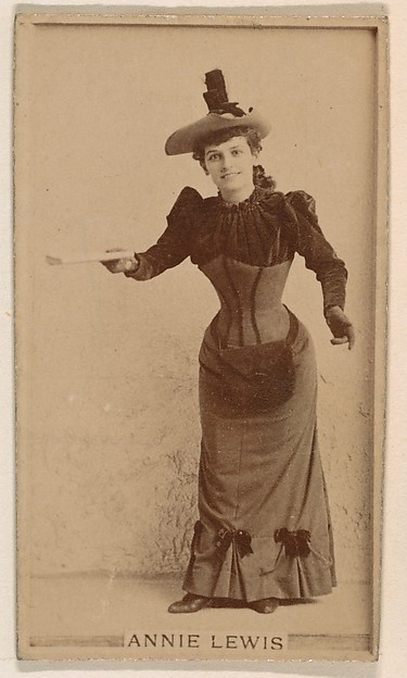 Kinney Brothers Tobacco Company, Annie Lewis, from the Actresses series (N245) issued by Kinney Brothers to promote Sweet Caporal Cigarettes