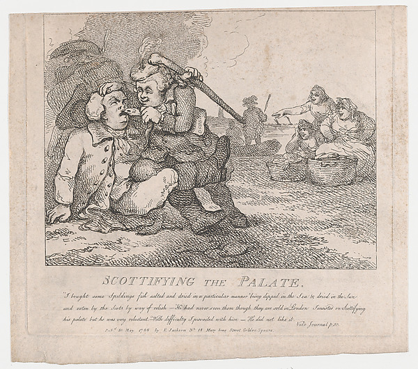 Thomas Rowlandson, Scottifying the Palate (Picturesque Beauties of Boswell, Part the First)