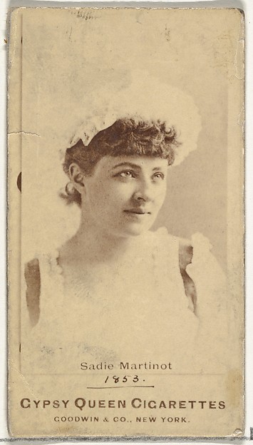 Goodwin & Company, Sadie Martinot, from the Actors and Actresses series (N171) for Gypsy Queen Cigarettes