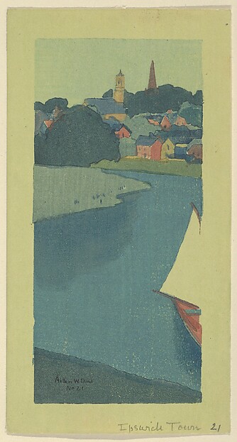 Arthur Wesley Dow, Ipswich Town, or Harbor Scene