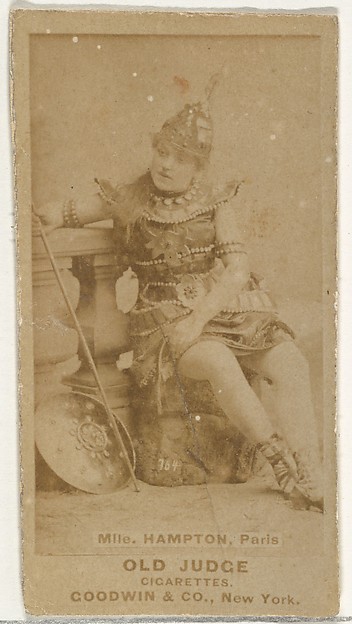 Goodwin & Company, Mlle. Hampton, Paris, from the Actors and Actresses series (N171) for Old Judge Cigarettes