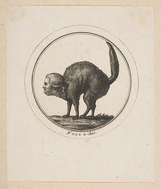 Anonymous, French, 18th century, Caricature Showing the Comte de Provence as a Cat