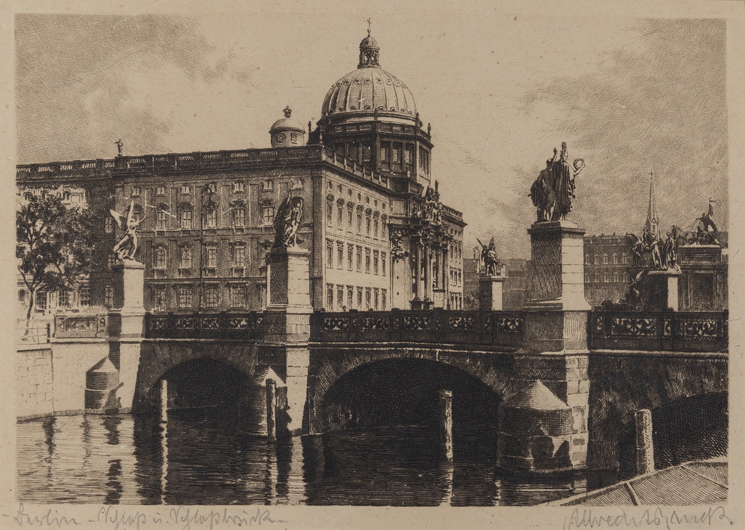 Albrecht Bruck, Berlin-Mitte: Schloss mit Schlossbrücke