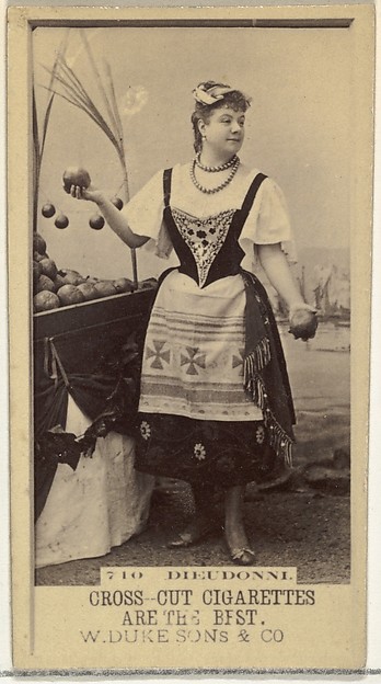 W. Duke, Sons & Co., Card Number 710, Dieudonni, from the Actors and Actresses series (N145-3) issued by Duke Sons & Co. to promote Cross Cut Cigarettes