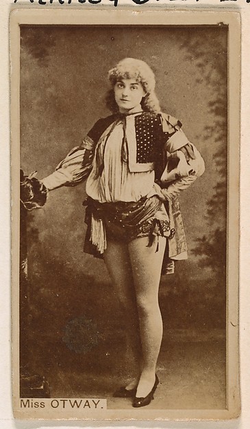 Kinney Brothers Tobacco Company, Miss Otway, from the Actresses series (N245) issued by Kinney Brothers to promote Sweet Caporal Cigarettes