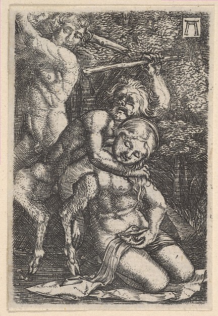 Albrecht Altdorfer, Two Satyrs Fighting Over a Nymph