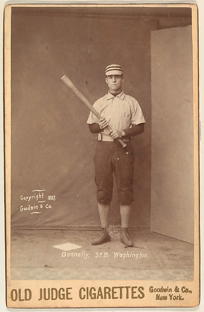 Goodwin & Company, Donnelly, 3rd Base, Washington, from the series Old Judge Cigarettes
