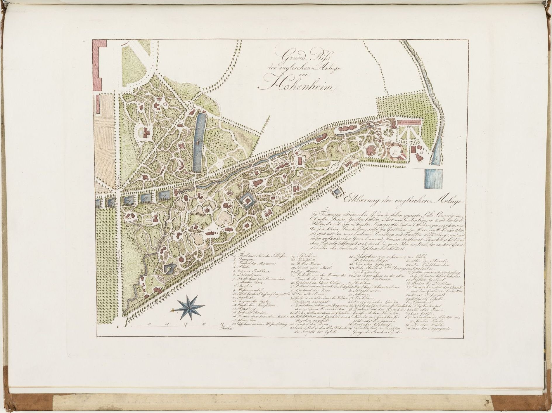 Johann Friedrich Frauenholz, "Grund-Riss der englischen Anlage von Hohenheim"