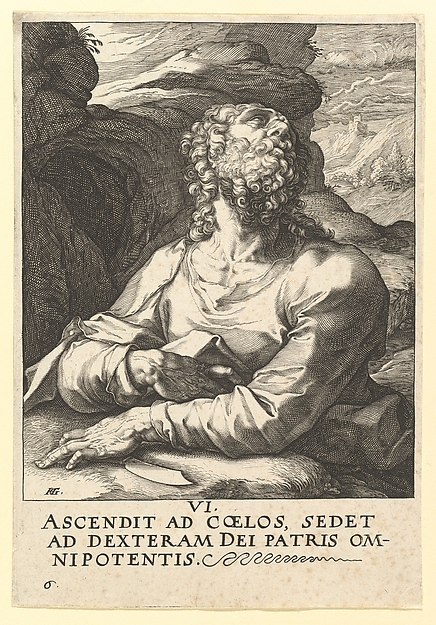 Hendrick Goltzius, St. Bartholomew, from "Christ, the Apostles and St. Paul with the Creed"