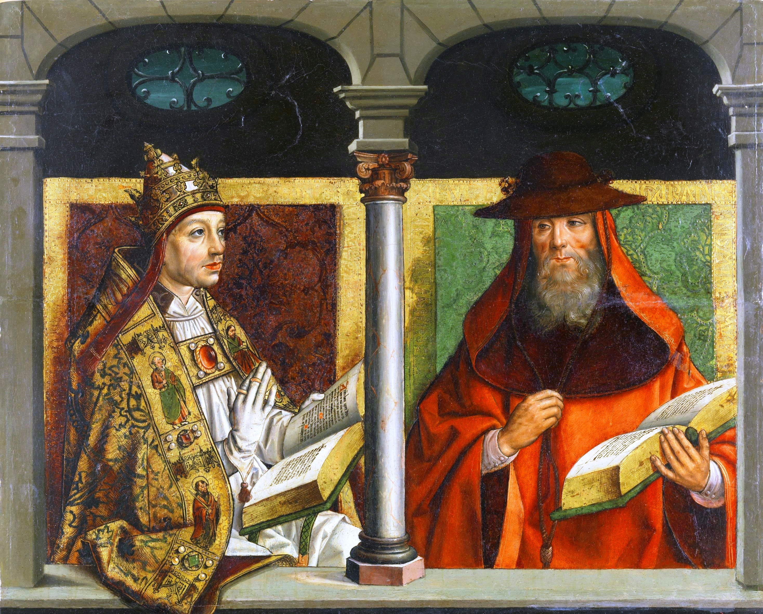 Pedro Berruguete, Saint Gregory the Great and Saint Jerome