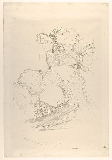 Henri de Toulouse-Lautrec, Portrait Bust of Mademoiselle Marcelle Lender
