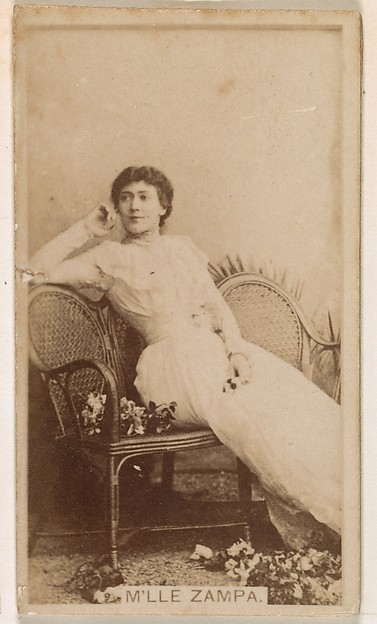 Kinney Brothers Tobacco Company, M'lle Zampa, from the Actresses series (N245) issued by Kinney Brothers to promote Sweet Caporal Cigarettes