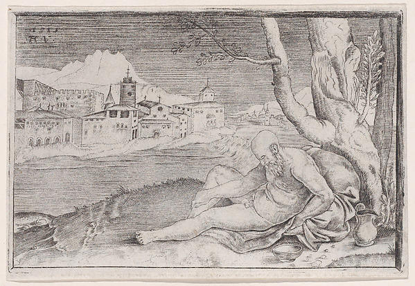 Agostino Veneziano (Agostino dei Musi), Diogenes
