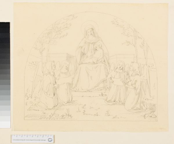 Unknown artist, Maria mit Kind und singenden Engeln