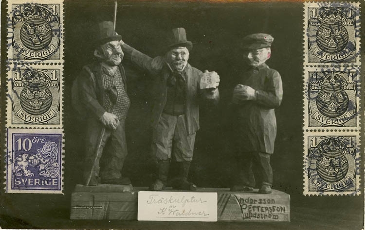 Karl Gustaf Henrik Henriksson, Vykort. "Waldner. Andersson-Pettersson-Lundström" enligt givarens notering
