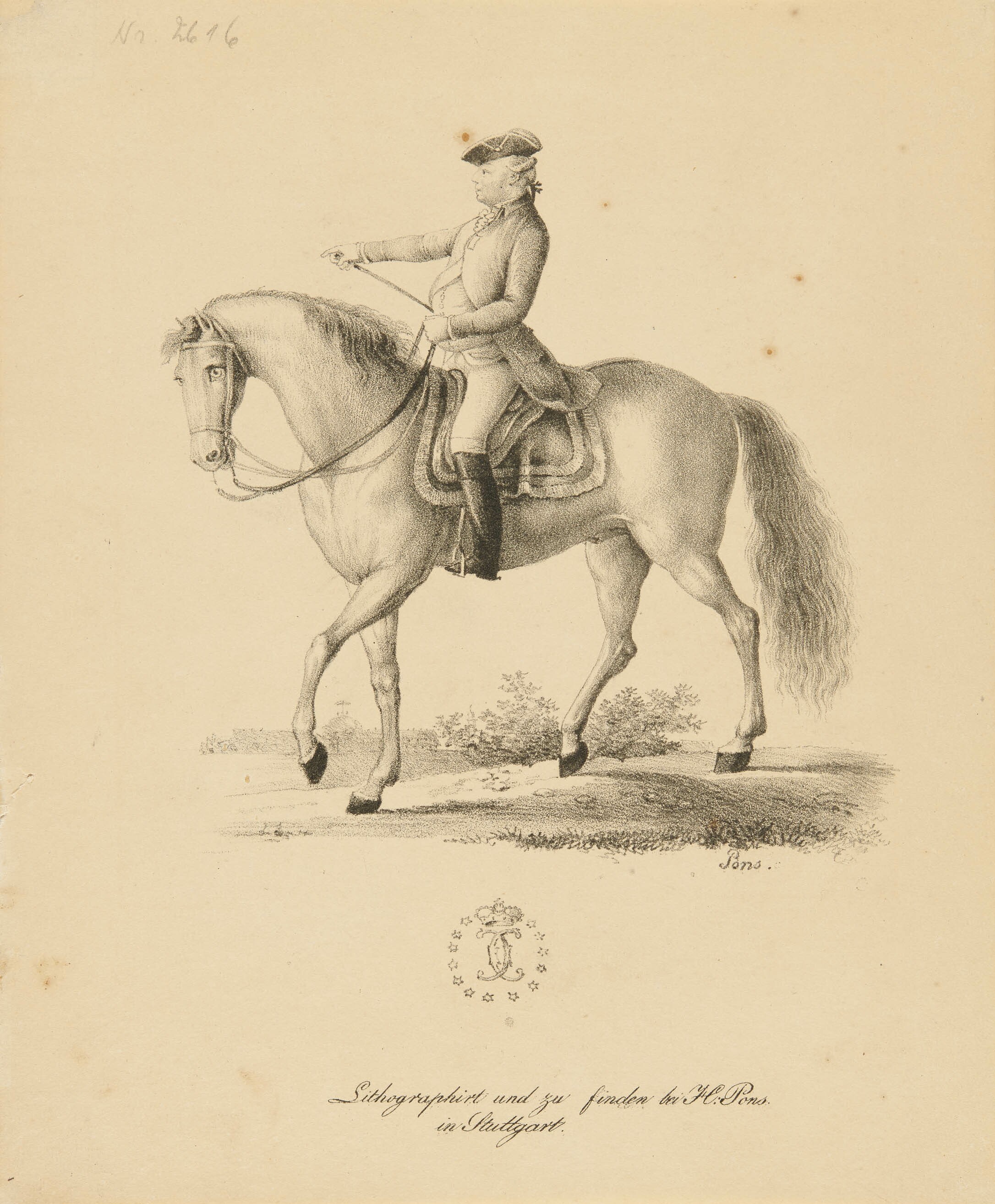 Heinrich Pons, Bildnis Herzog Karl Eugen von Württemberg
