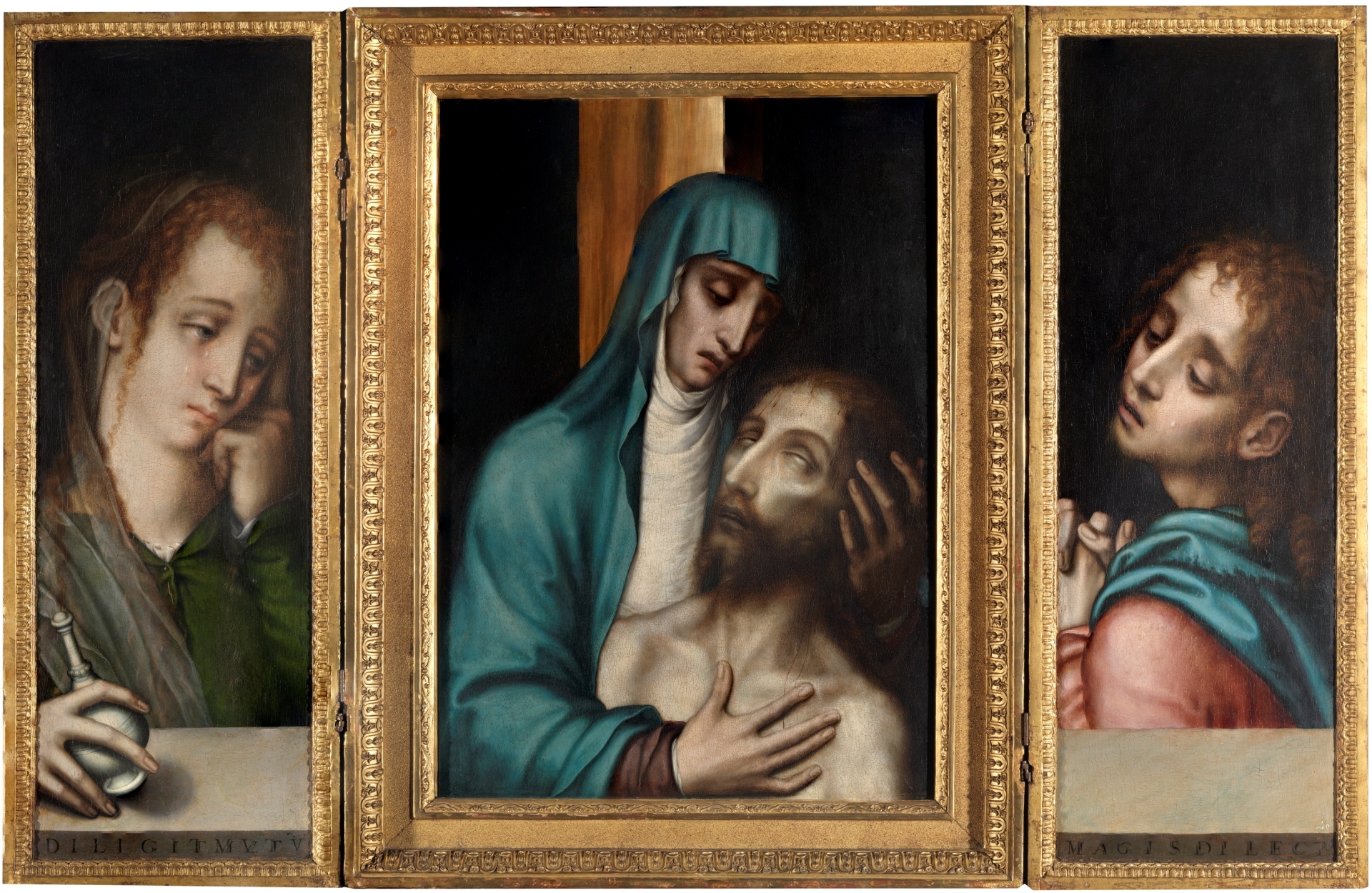 Luis de Morales, Triptych of the Pietà, St John and St Mary Magdalene