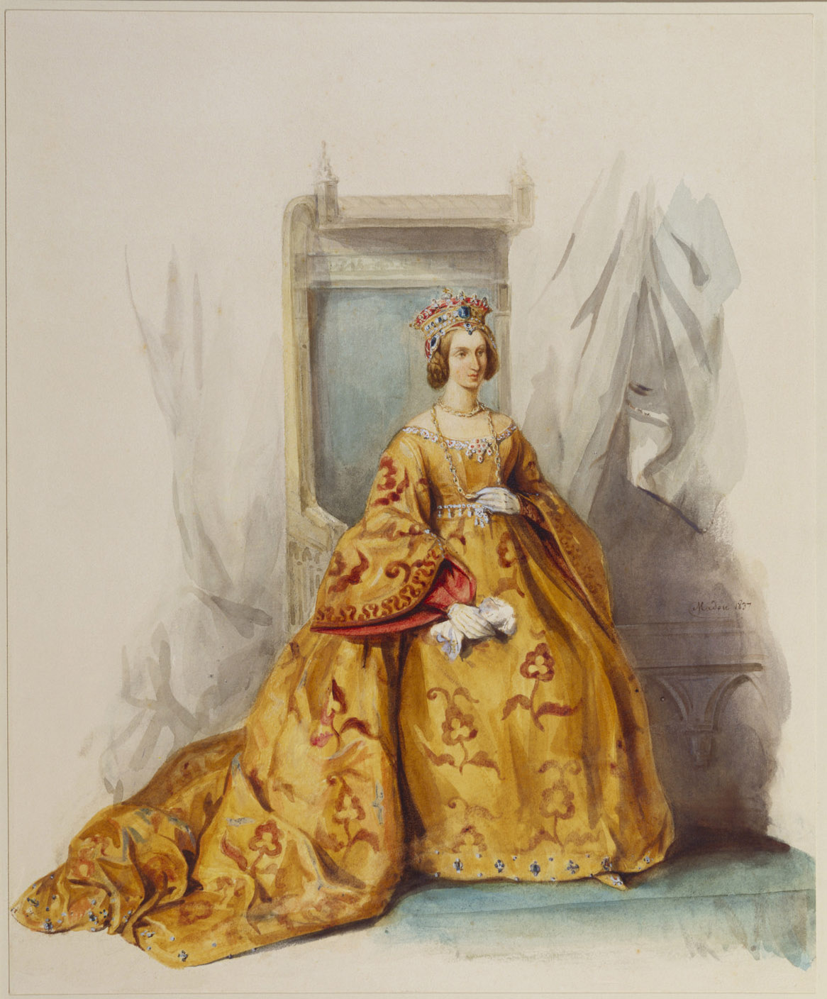 Jean Baptiste Madou, Louise, Queen of the Belgians, as Mary of Burgundy